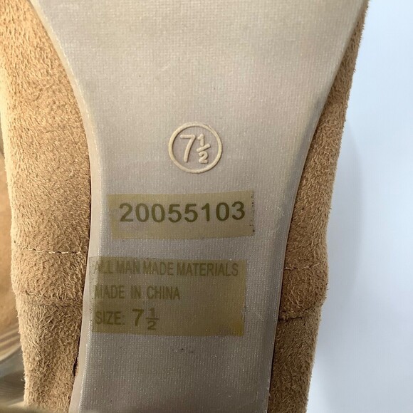 Wild Diva Brown Faux Suede Block Heel Ankle Boots Women's 7.5 - Picture 10 of 11